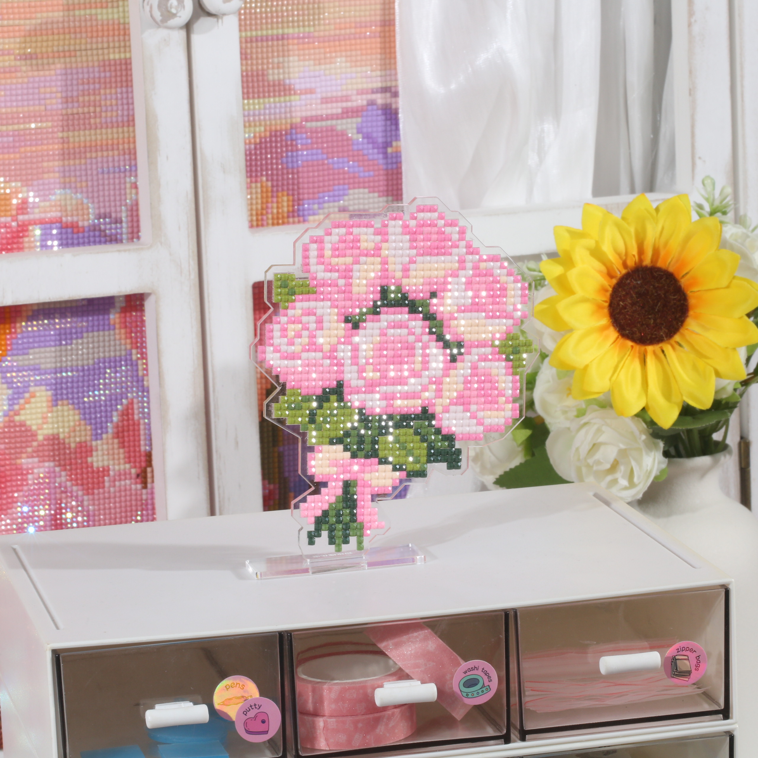 ForeverYoung Pink Rose Bouquet - Resin Art Of Rose ulasan dan harga