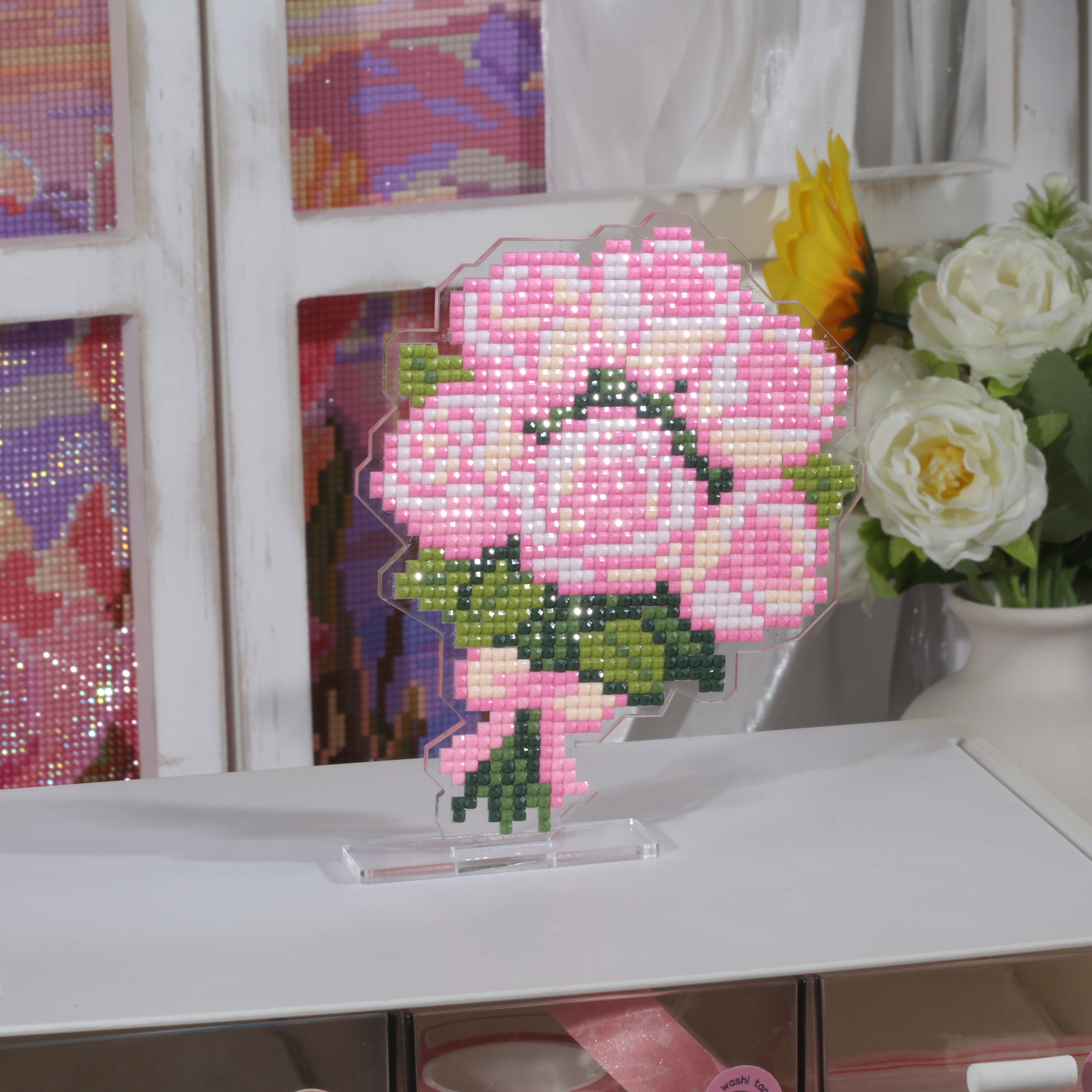 ForeverYoung Pink Rose Bouquet - Resin Art Of Rose ulasan dan harga