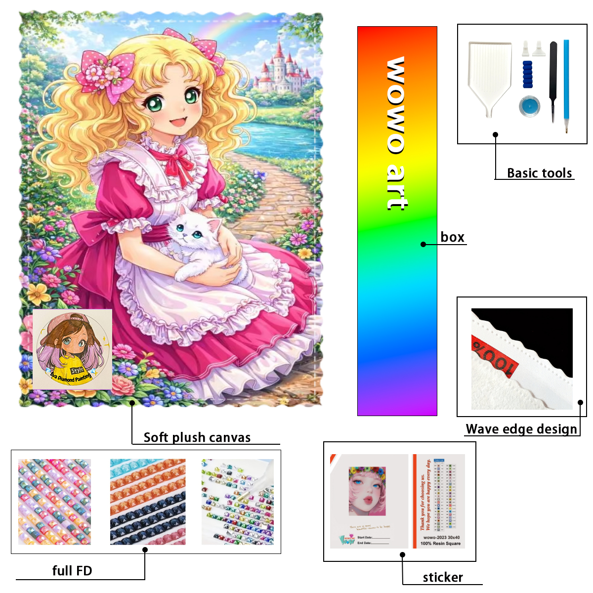 【eva Diamond Art】Chica rubia y - Resin Art To Buy ulasan dan harga