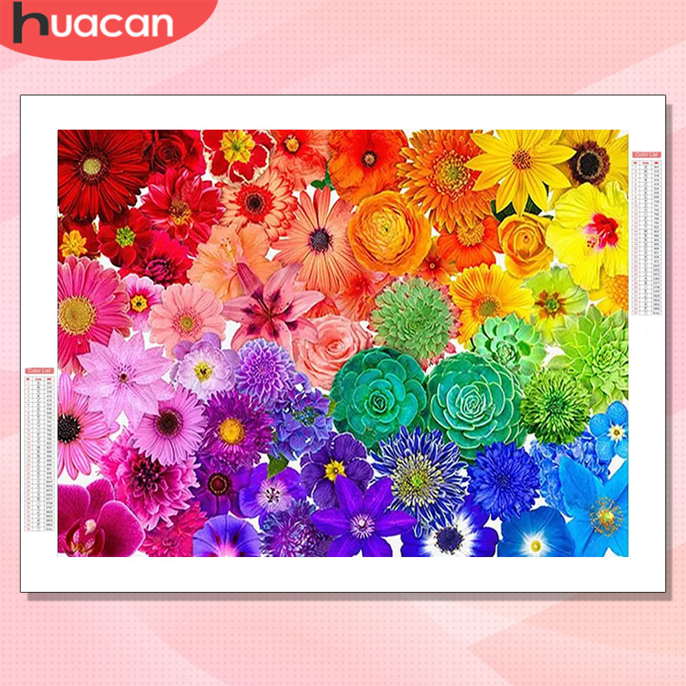 HUACAN Diamond Art Kits Flower - Resin Art Of Rose ulasan dan harga