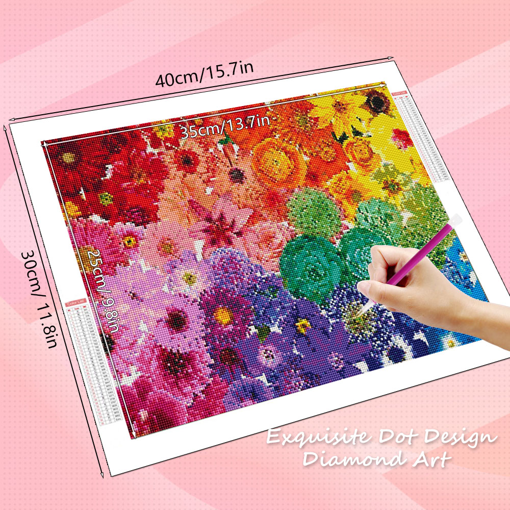HUACAN Diamond Art Kits Flower - Resin Art Of Rose ulasan dan harga