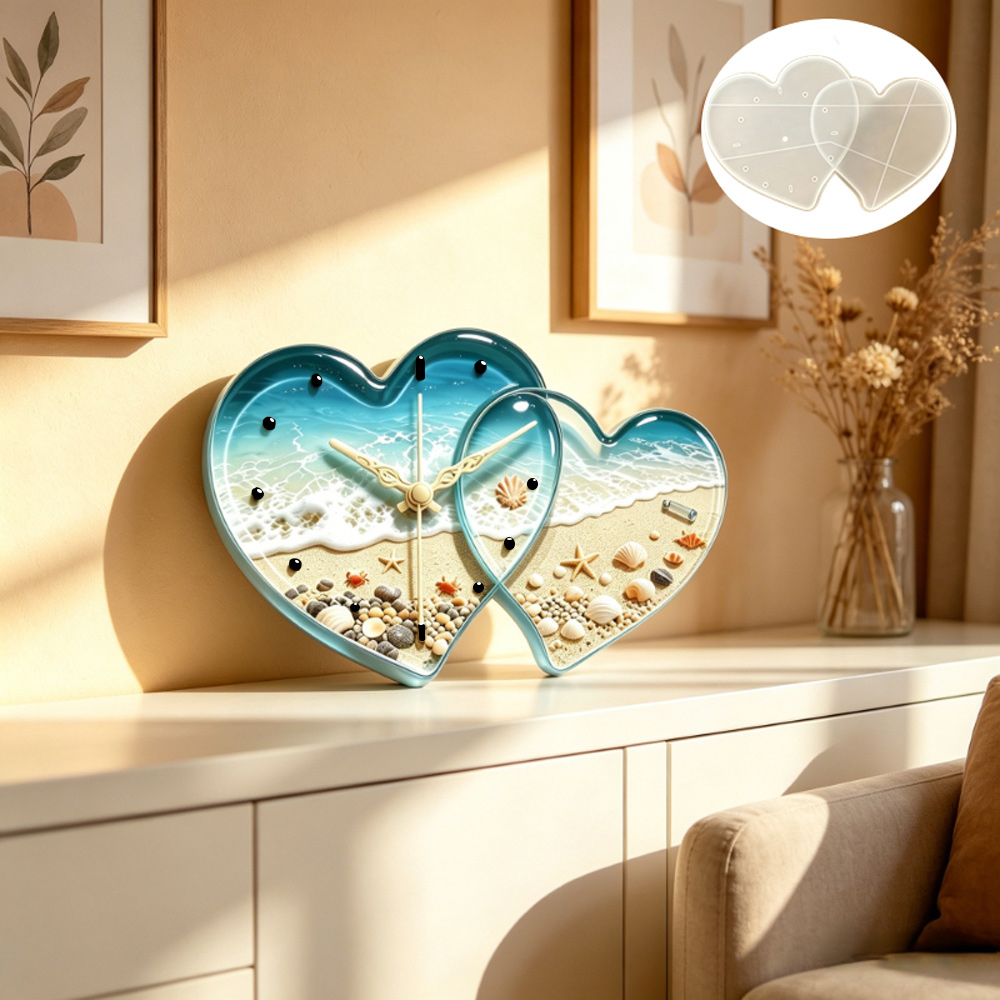 Love connected heart shape clo - Resin Art Heart ulasan dan harga