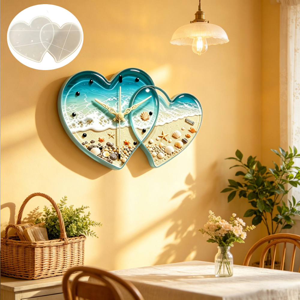 Love connected heart shape clo - Resin Art Heart ulasan dan harga