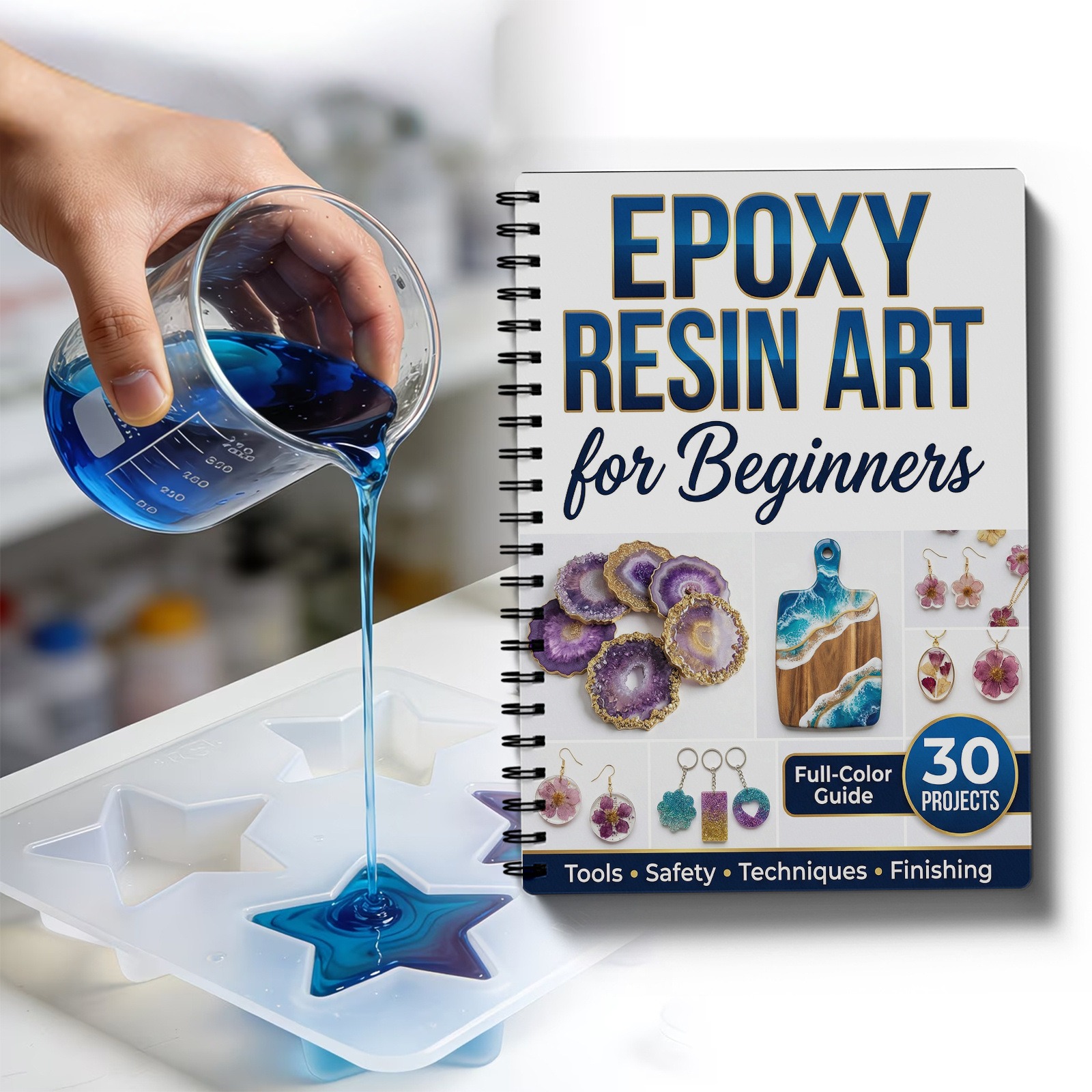 Epoxy Resin Art Book Guide Lea - Resin Art For Beginner ulasan dan harga