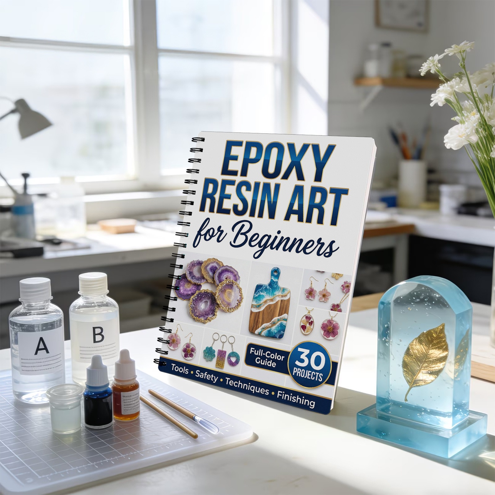 Epoxy Resin Art Book Guide Lea - Resin Art For Beginner ulasan dan harga