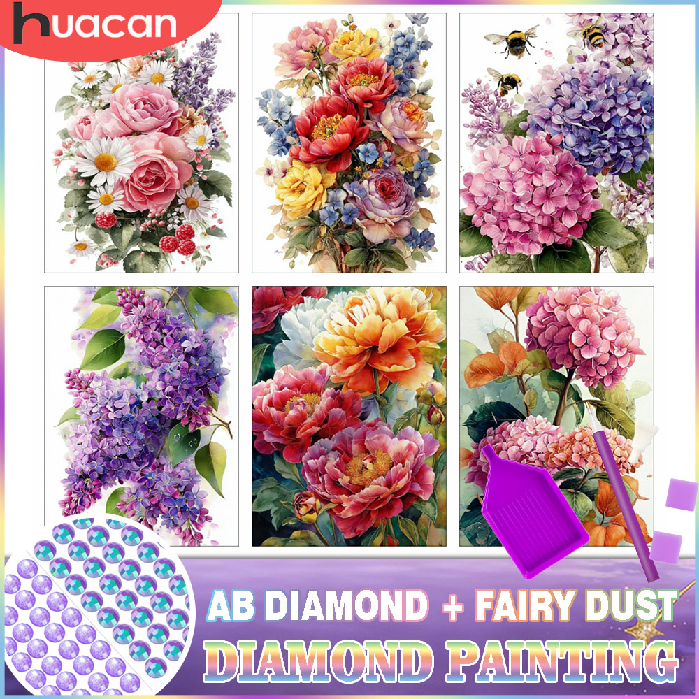 HUACAN Diamond Painting Kit Fl - Resin Art Of Rose ulasan dan harga