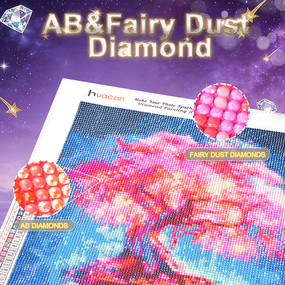 HUACAN Diamond Painting Kit Fl - Resin Art Of Rose ulasan dan harga