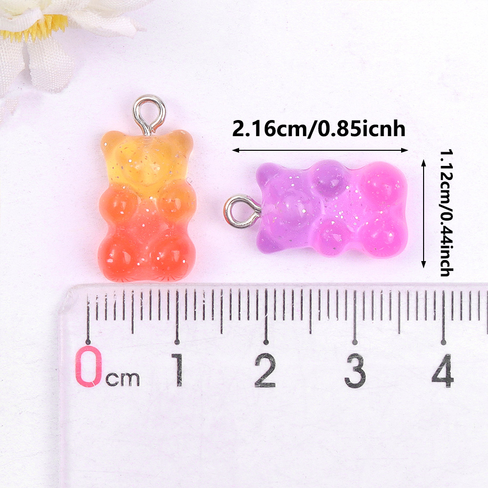 60pcs Dual Color Resin Bear Sh - Resin Art Supplies ulasan dan harga