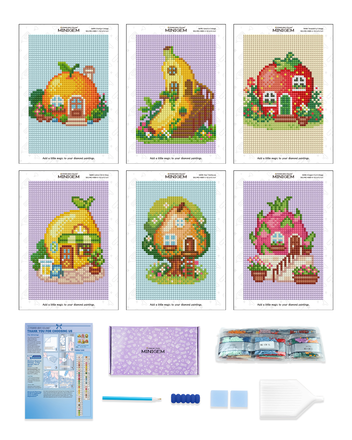 Forever Young Minigem 6PCS Fru - Resin Art For Beginner ulasan dan harga