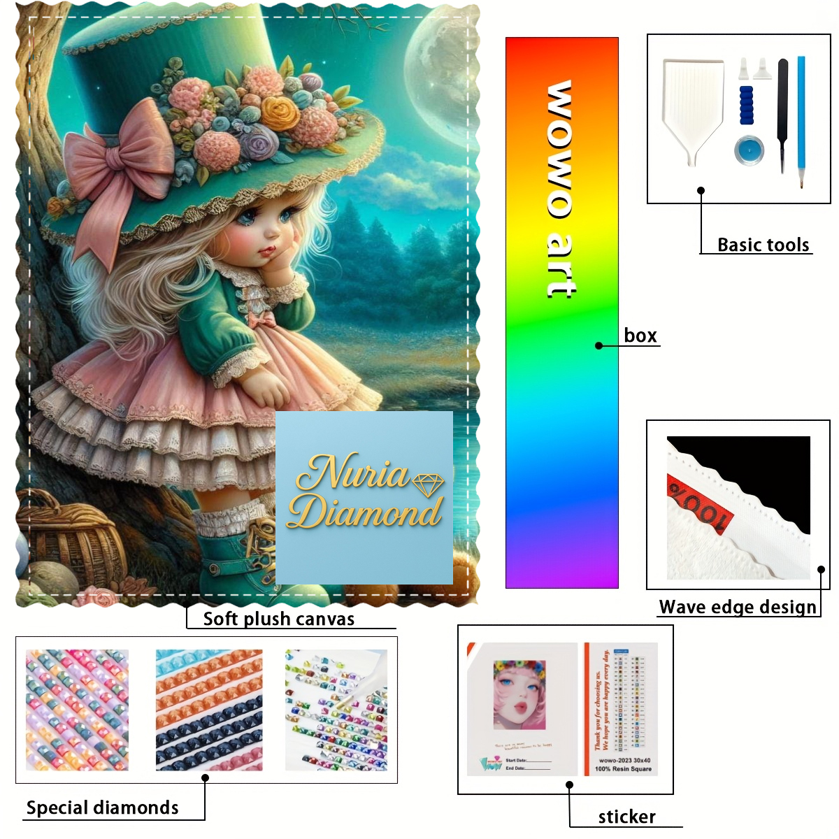 【Nuria Diamond Art】cute little - Resin Art To Buy ulasan dan harga