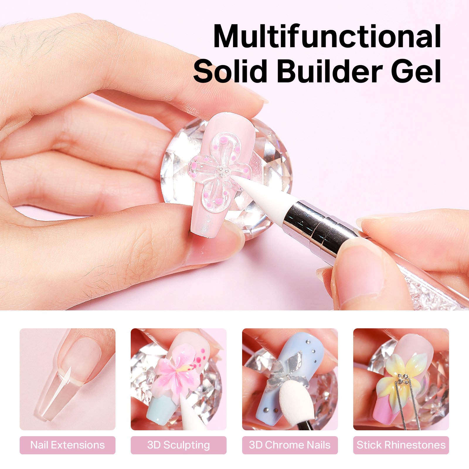 MIZHSE Builder Nail Gel White  - Resin Art For Beginner ulasan dan harga