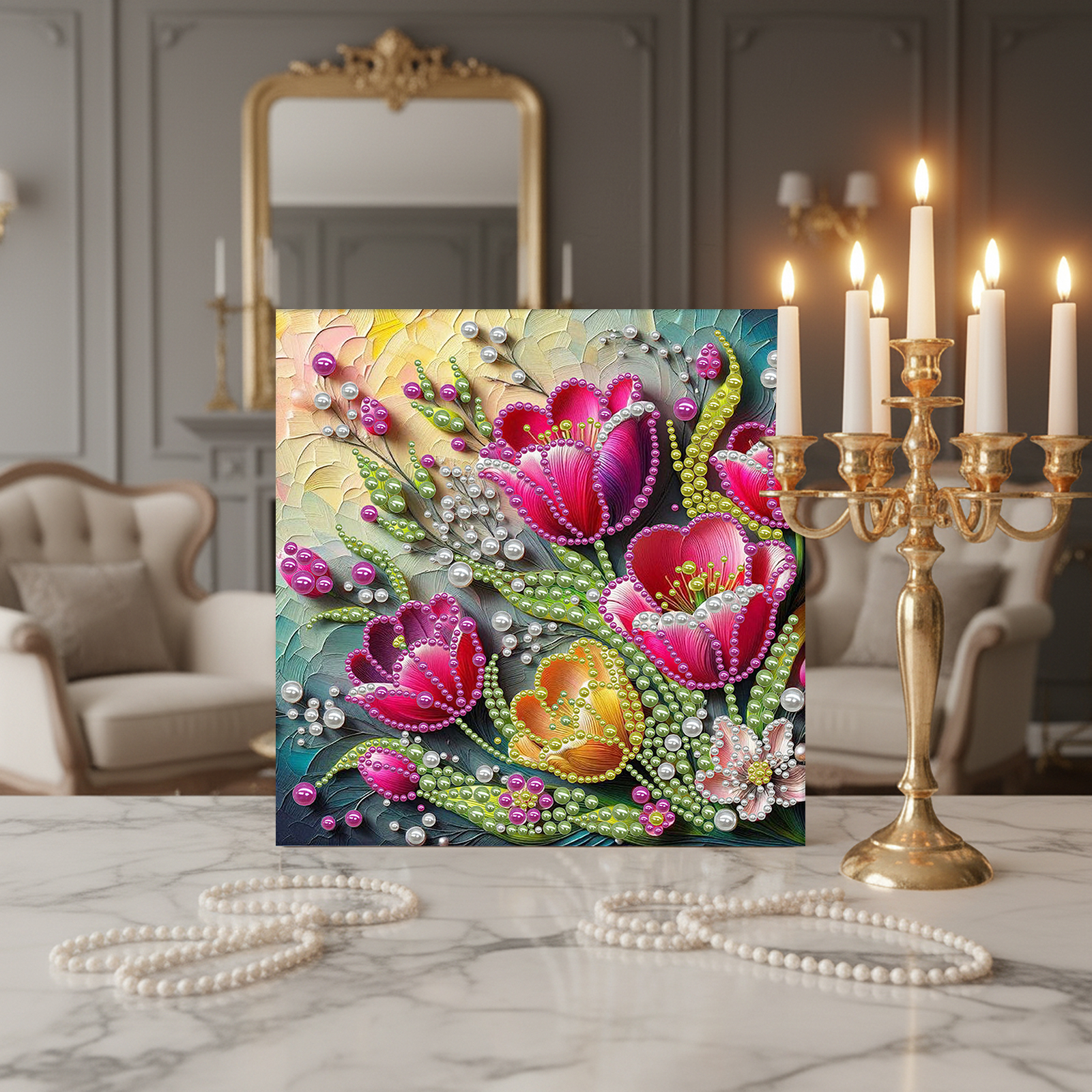 DIY Pearl Gem Paintings Pictur - Resin Art For Beginner ulasan dan harga