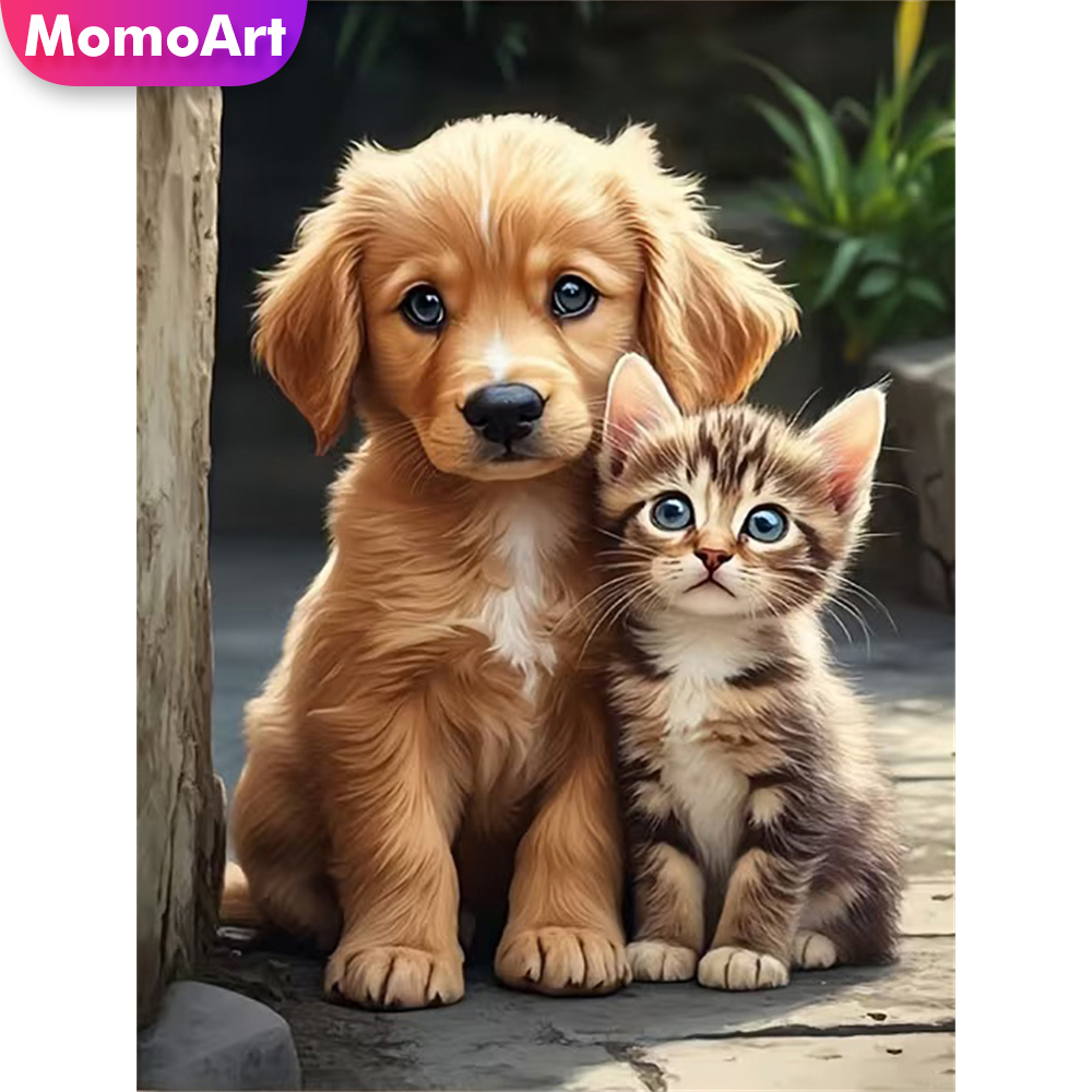 Momoart Diamond Embroidery Dog - Resin Art For Beginner ulasan dan harga