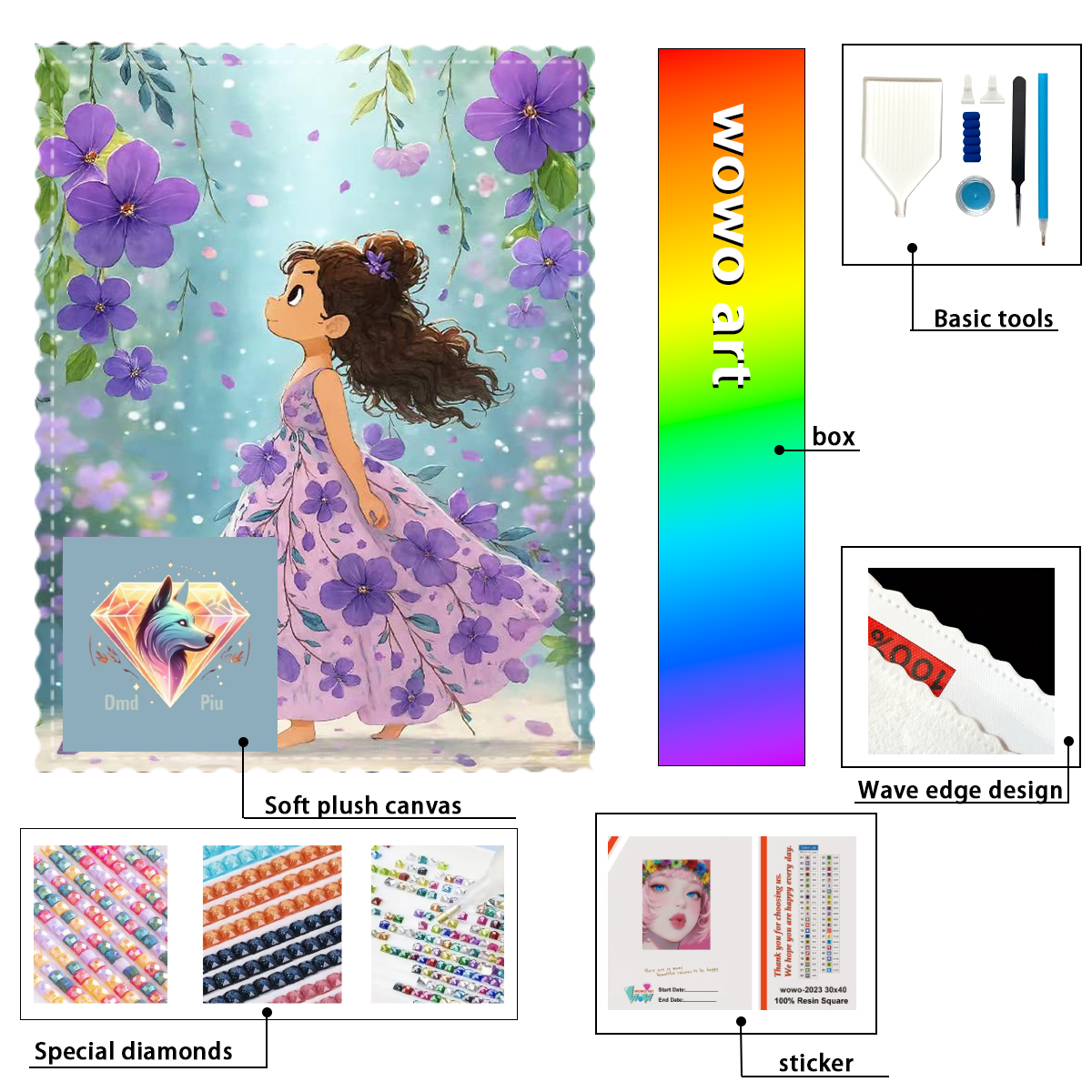 【Piu Diamond Art】Entre lavanda - Resin Art To Buy ulasan dan harga