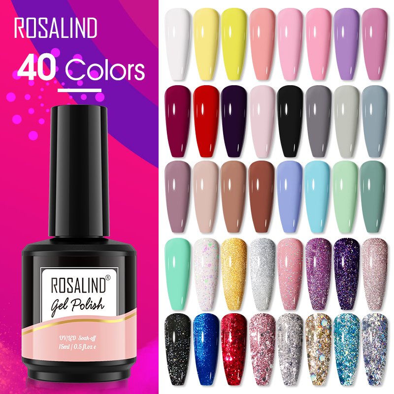 ROSALIND 15ML Glitter Nail Gel - Resin Art Varnish ulasan dan harga